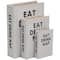 Light Gray Eat Drink Nap Linen Storage Book Box Set